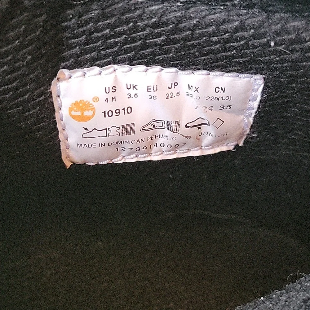 Timberland  boots, grayish black, size 4 junior
